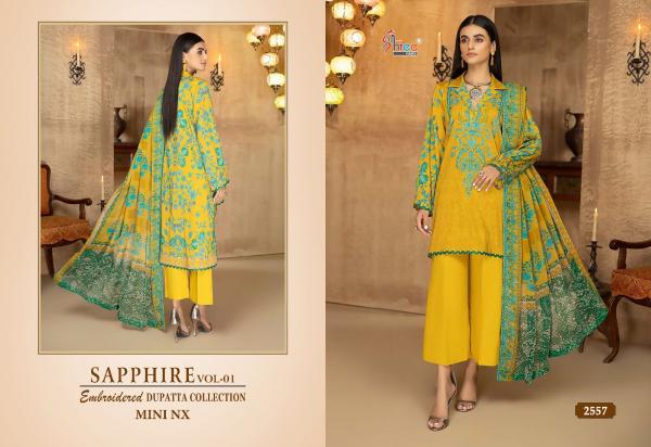 Shree Sapphire Vol 1 Mini Nx Chiffon Dupatta Pakistani Suit Collection